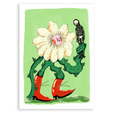 Flower picking human