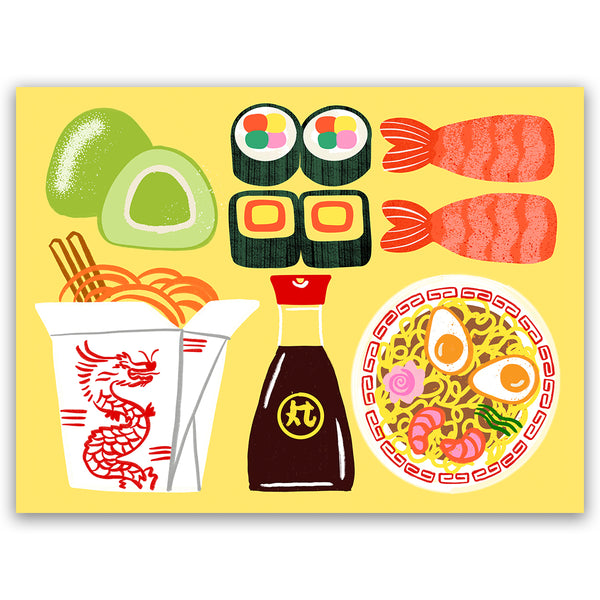 IMage Tazza In Ceramica Divertente Sushi Giappone - Idea Regalo Originale Per Compleanno, Natale, Amici - Stampa Simpatica