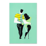 Couple Embrace Mini Print