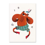Dancing Bear Mini Print