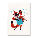 Violonist Fox Mini Print