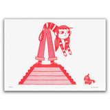 Dog Park Riso Print Red #2